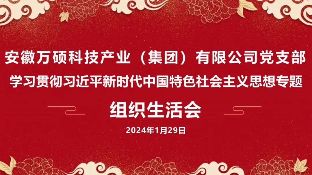 強(qiáng)黨性、找差距、明方向丨安徽萬(wàn)碩科技產(chǎn)業(yè)(集團(tuán))有限公司黨支部學(xué)習(xí)貫徹習(xí)近平新時(shí)代中國(guó)特色社會(huì)主義思想專題組織生活會(huì)召開